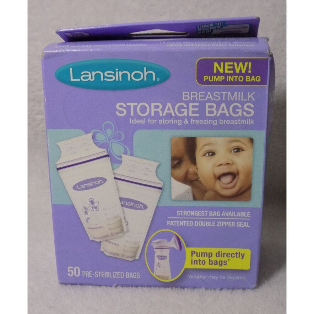 Breast Milk Storage Bags 50 Ct by Lansinoh Lot of 3 (150 Total Bags) - Picture 2 of 5